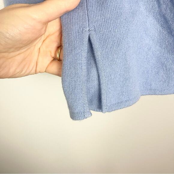 STS Sail to Sable V-Neck Sweater Cashmere and Wool Woman size XS Blue and Red - Picture 4 of 7